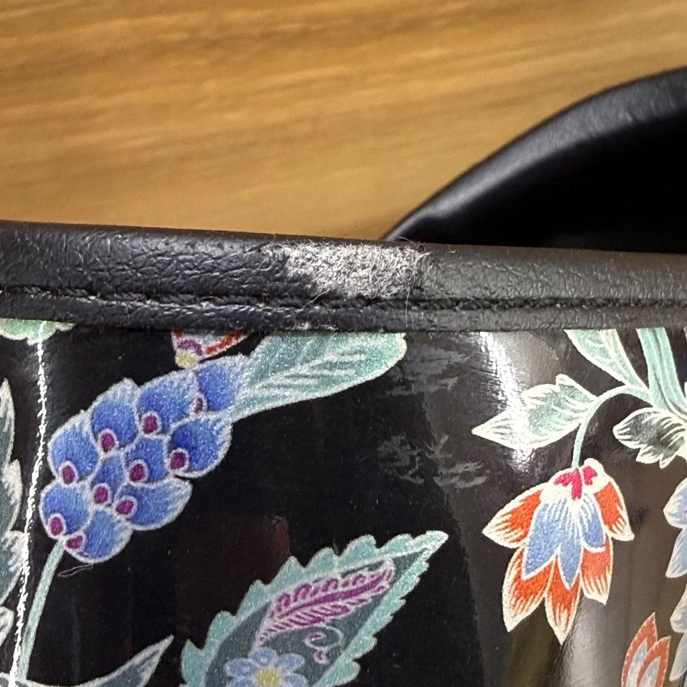 Women’s Floral Black Clog Mules - Picture 12 of 12